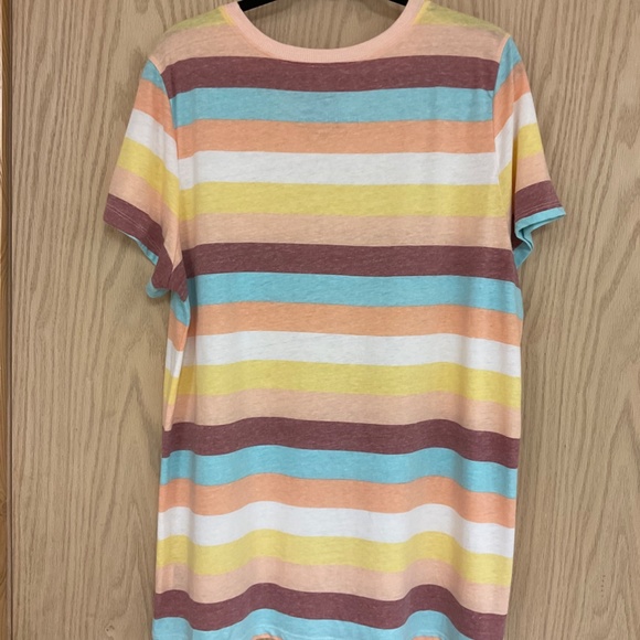 Torrid Classic Fit Crew Tee Vintage Triblend Jersey Multicolor Striped Size 1 1X - Picture 5 of 5